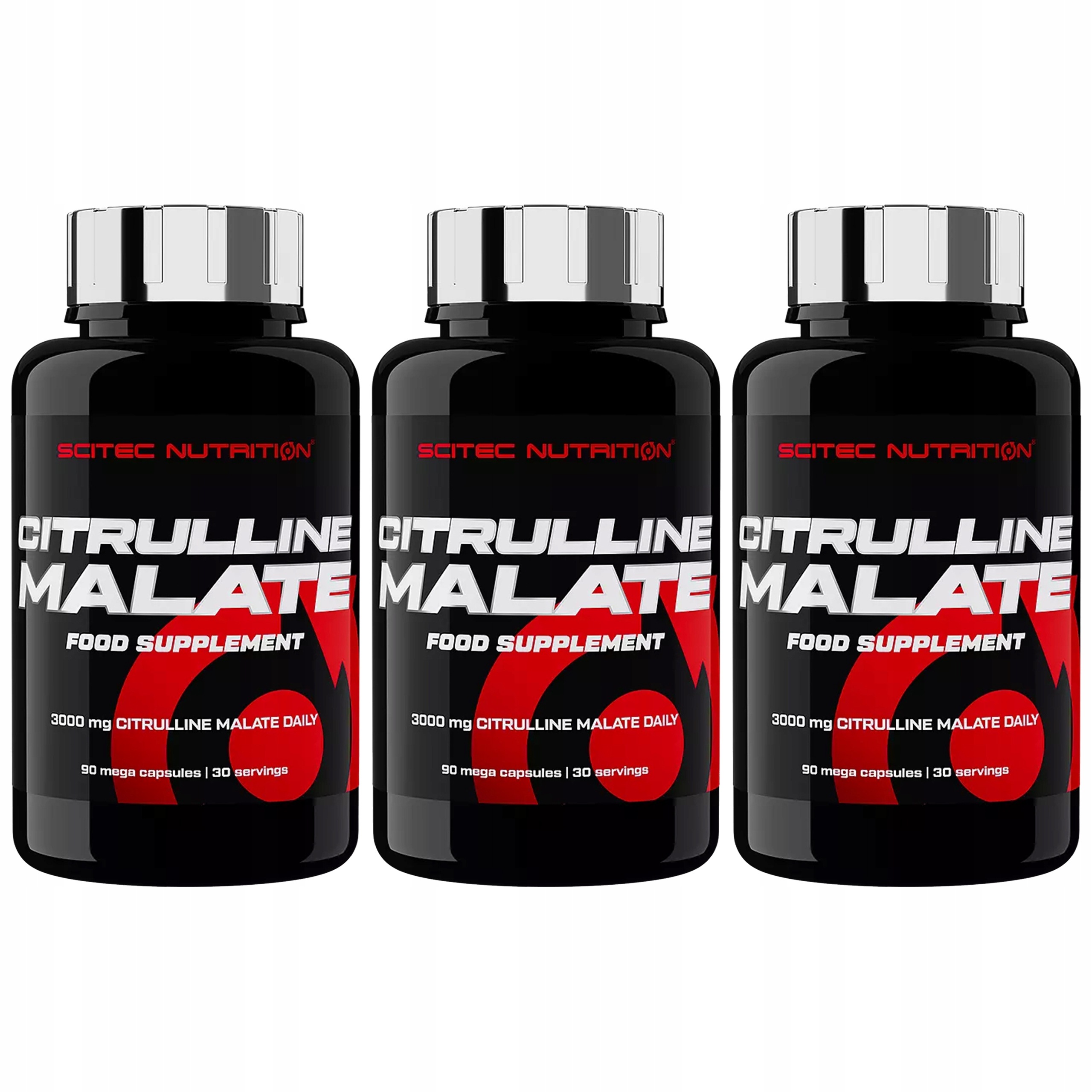 3x Scitec Citrulline Malate 90 kapslí Citrulinová Pumpa