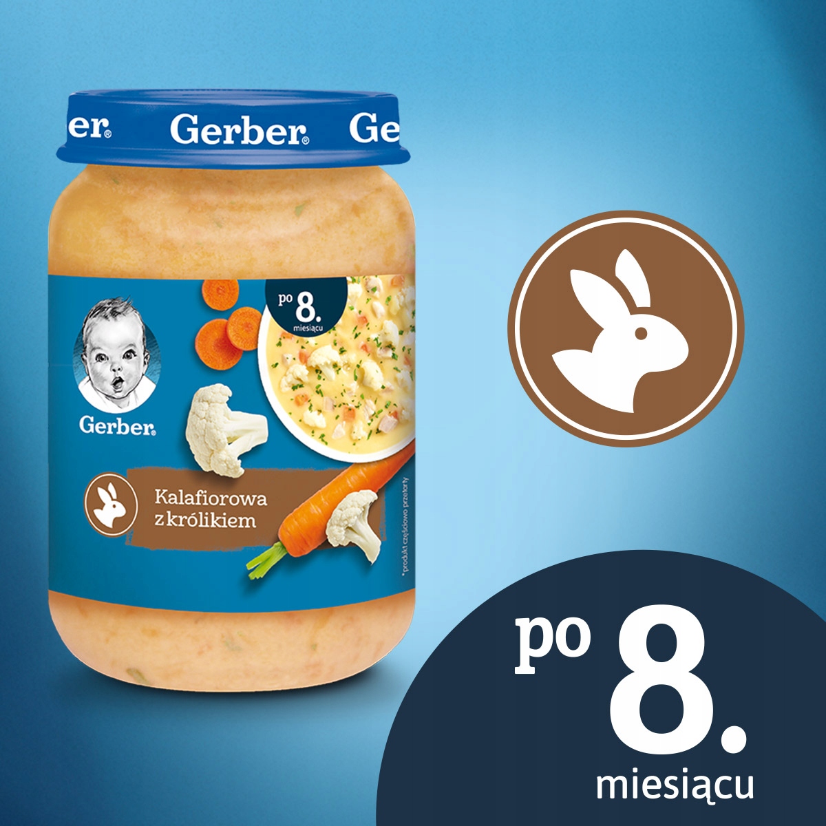 GERBER zupka kalafiorowa z królikiem 190g Marka Gerber