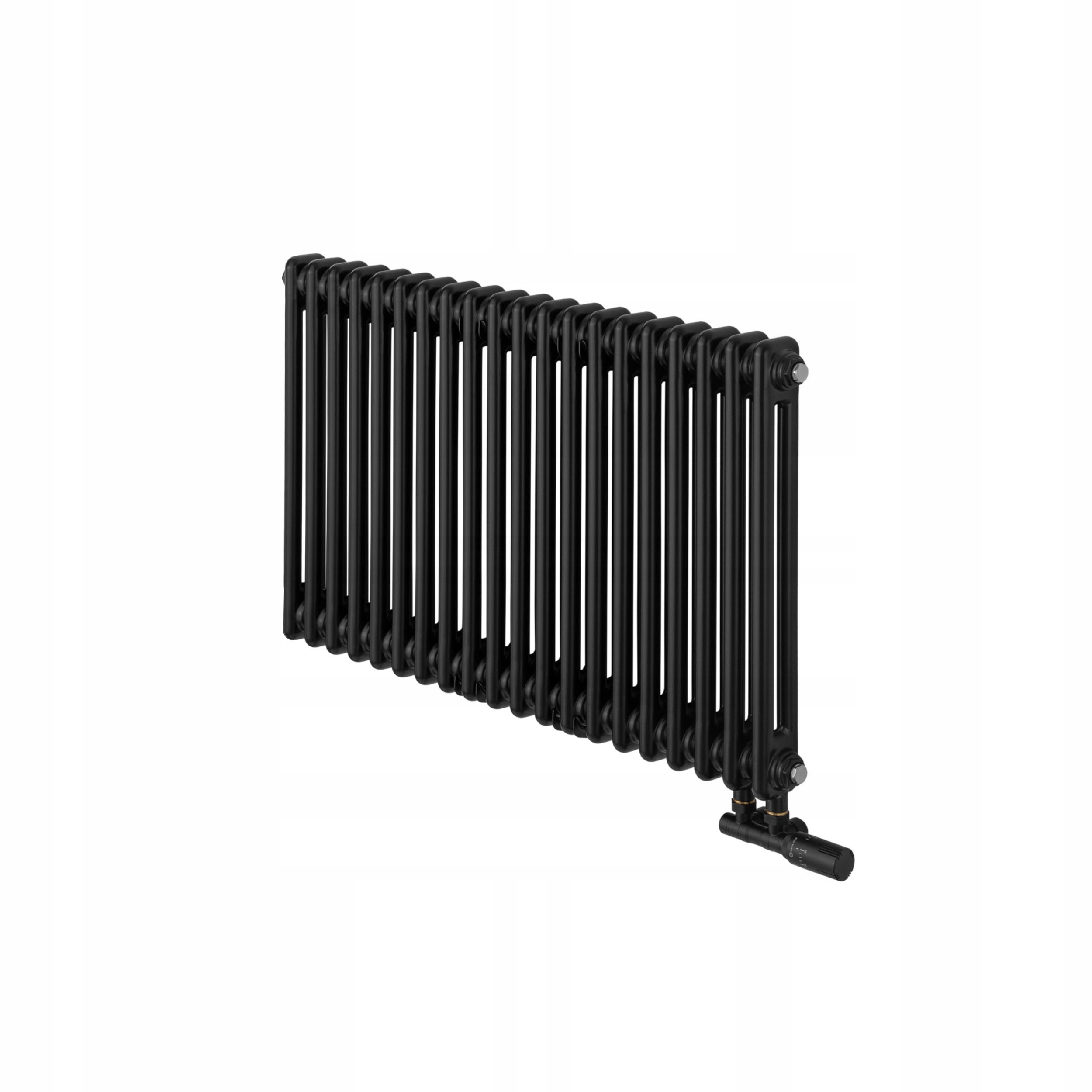 Grzejnik żeberkowy poziomy retro Column Line CL2E-575x920-D50L/P czarny