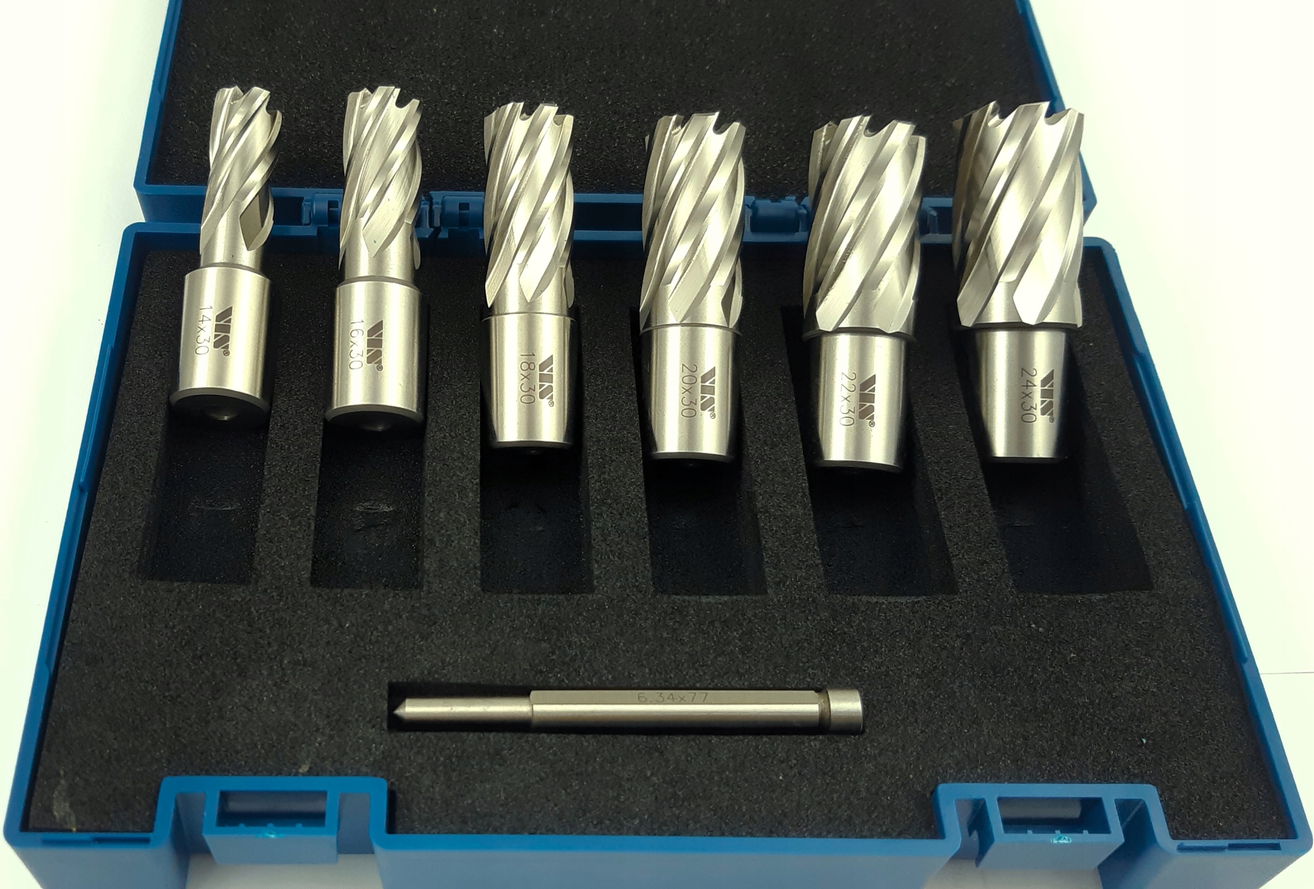 WIERTŁA KORONOWE kpl Wierteł Koronowych Magnesowe 6szt 14-24 mm chwyt 19mm Kod producenta Wiertło rurowe 14-24