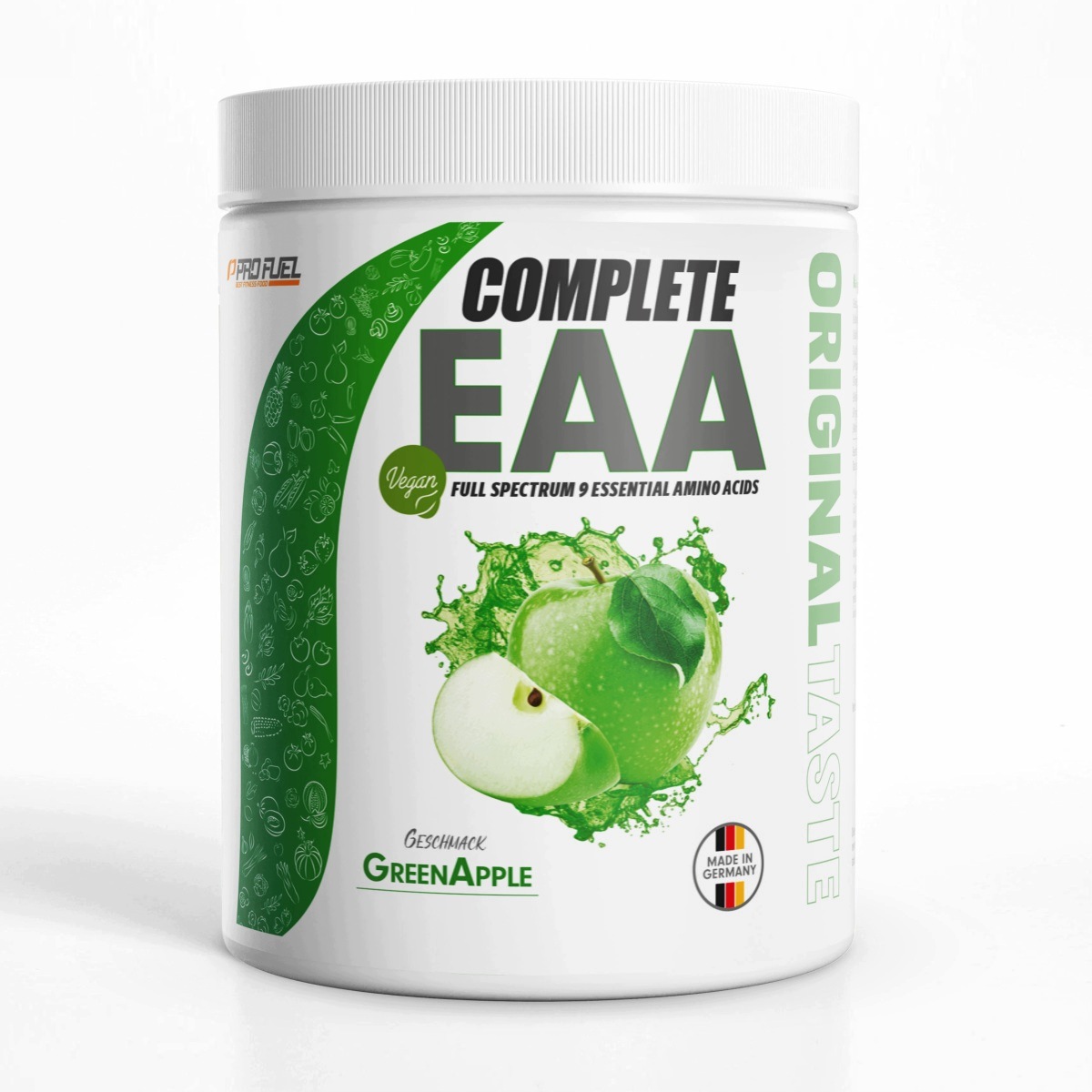 Kompletní Eaa 12500 mg v prášku, 9 Eaa, Zelené jablko, ProFuel 500 g