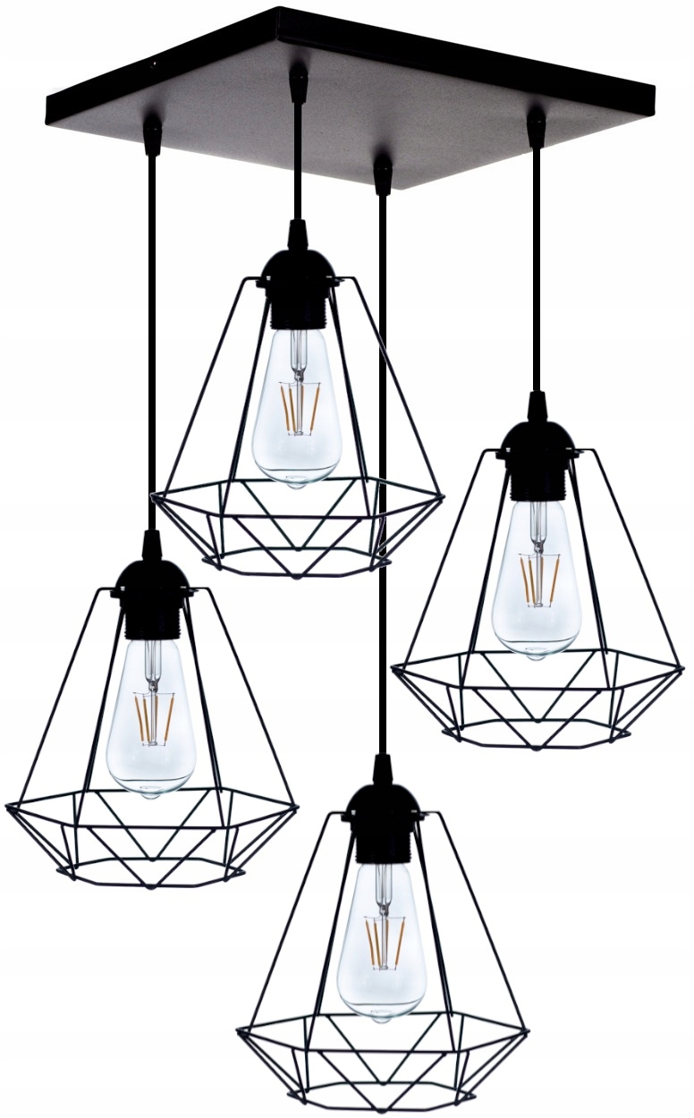 

Lampa Wisząca Sufitowa Żyrandol Diament Loft Led