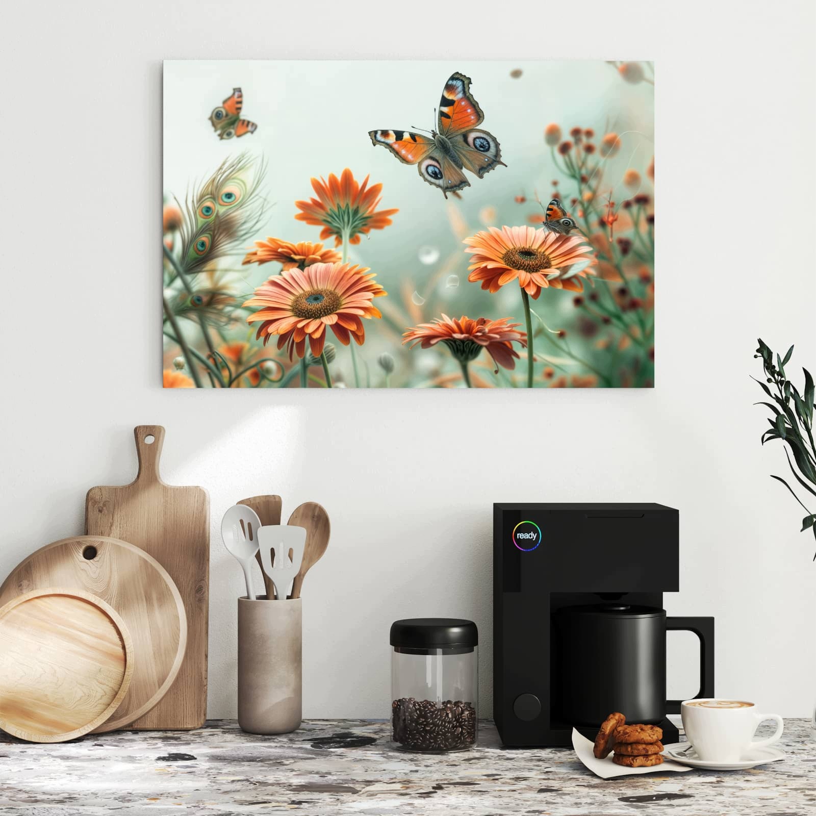 Magnetická tabule Motýl Louka 60 × 40 cm