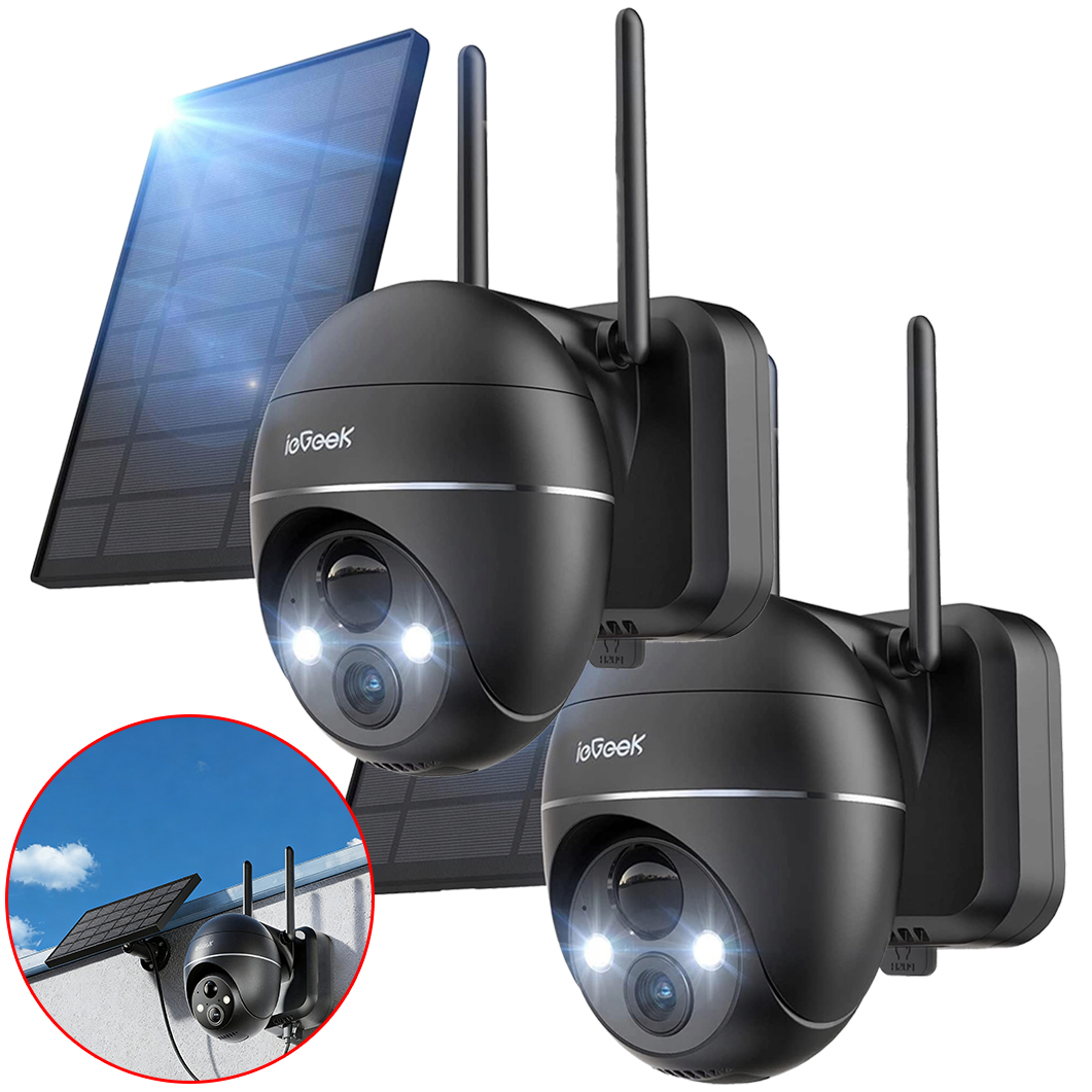Solární Otočná Wifi Kamera 2K 3MPX Ip Venkovní 9000MAH 4X Zoom Fhd 2KS