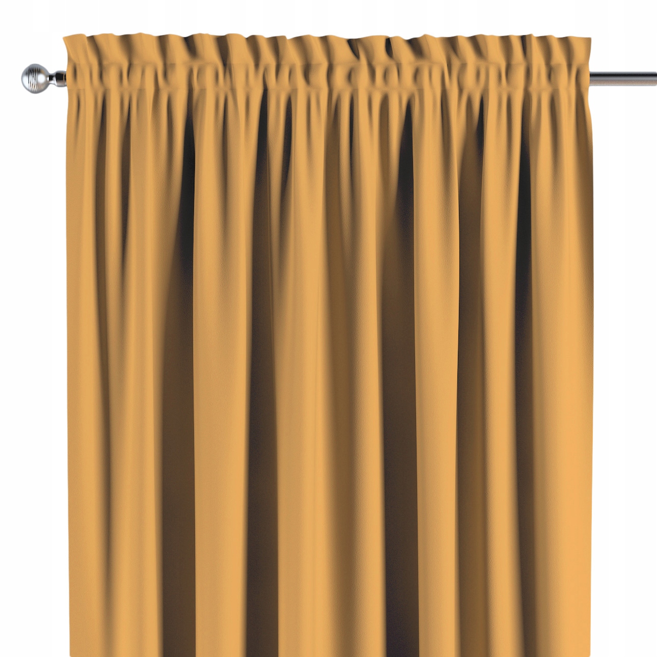 Záves na kanáli s ofinou 1 ks 130x260 cm medovo žltý