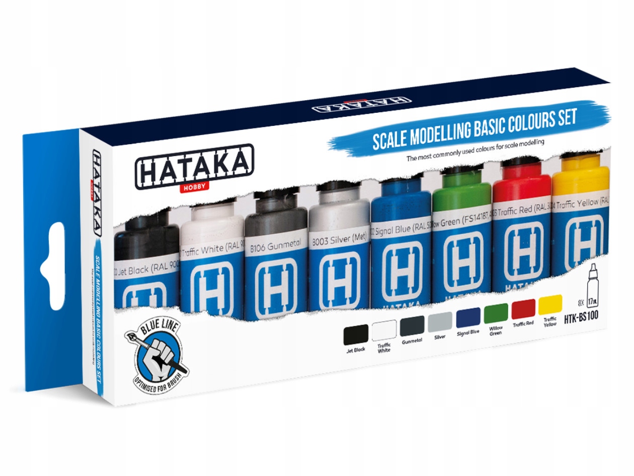 Sada akrylových barev Scale Modelling Basic Colours Set HTK-BS100 Hataka