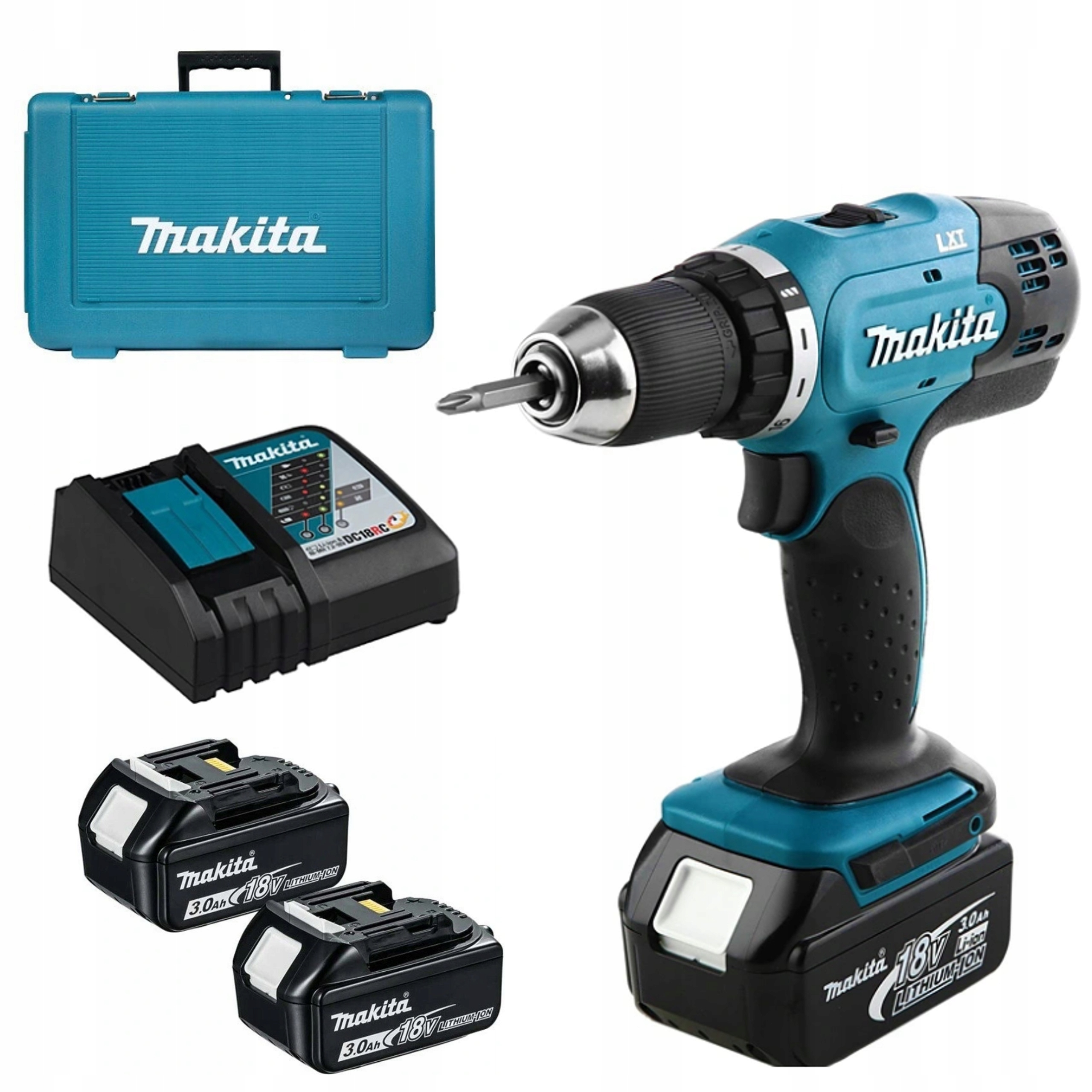 

Wkrętarka Wiertarka 18V 42Nm Makita Aku 2x3Ah