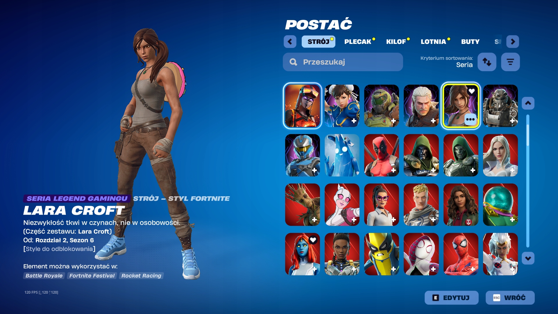 Konto Fortnite Og Skiny 1000 Skórek Lara Croft Travis Minty Glow Psc Vdolce