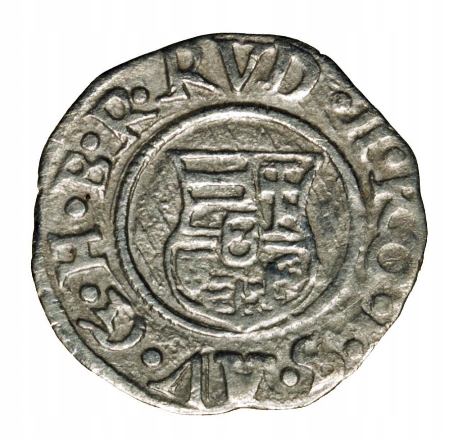 Denar 1595 Rudolf II Habsburg Węgry Kremnica