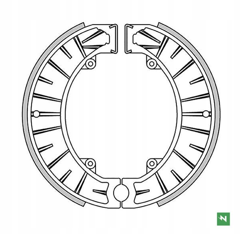 Newfren Brzdové Čeľuste Predné/zadné Ktm MX 250 '82, Zadné Ktm Gs 175 '77-'82
