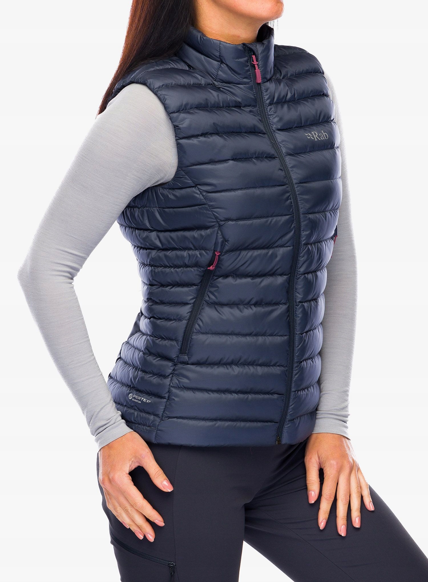 Dámská péřová vesta Rab Microlight Vest steel 14 (L)