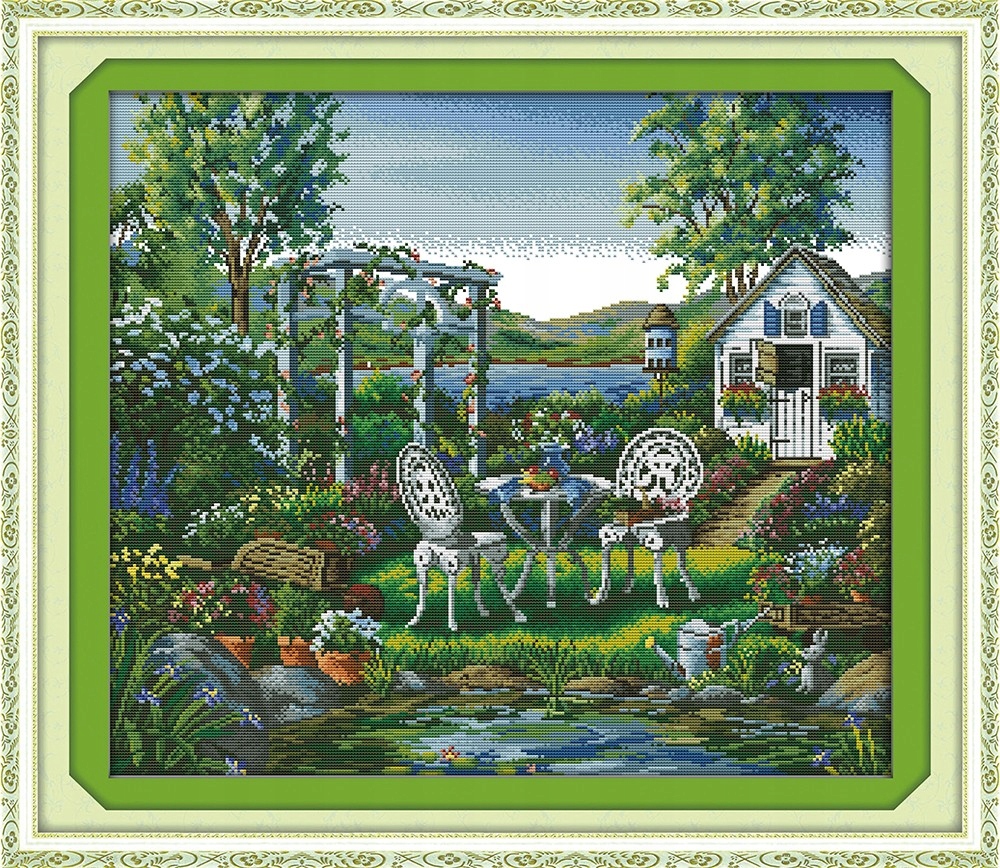 Křížková výšivka počítaná sada (kanva, mulina)