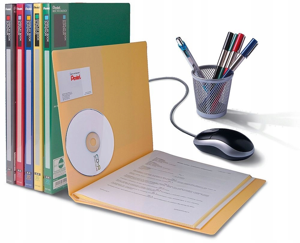 Ofertowy ALBUM Do Dokumentów A4 40 Koszulek ŻÓŁTA Akta Superior Pentel Kolor inny kolor