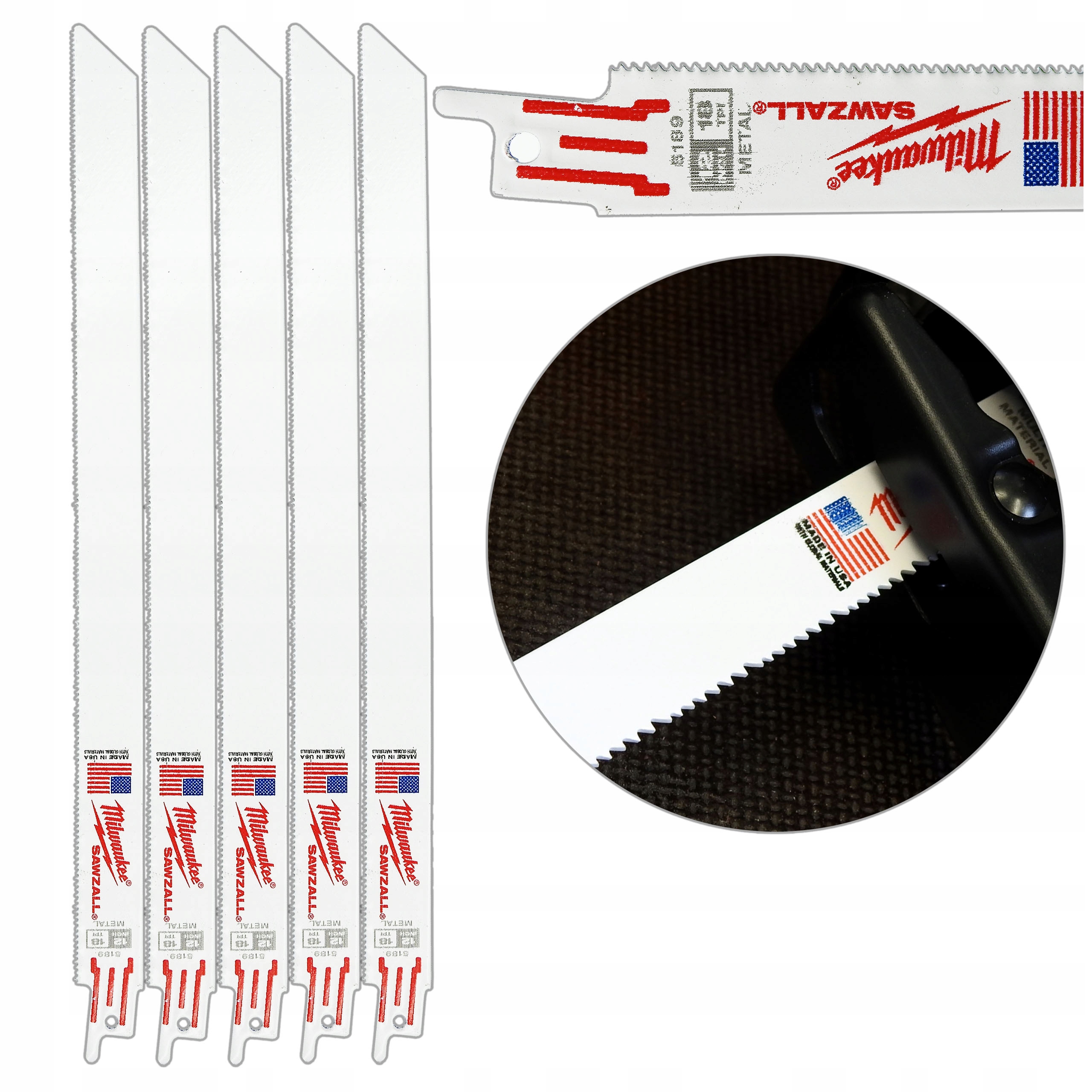 Pilový kotouč na kov, nerezová ocel, šavlová pila 230 mm, sada 5 ks