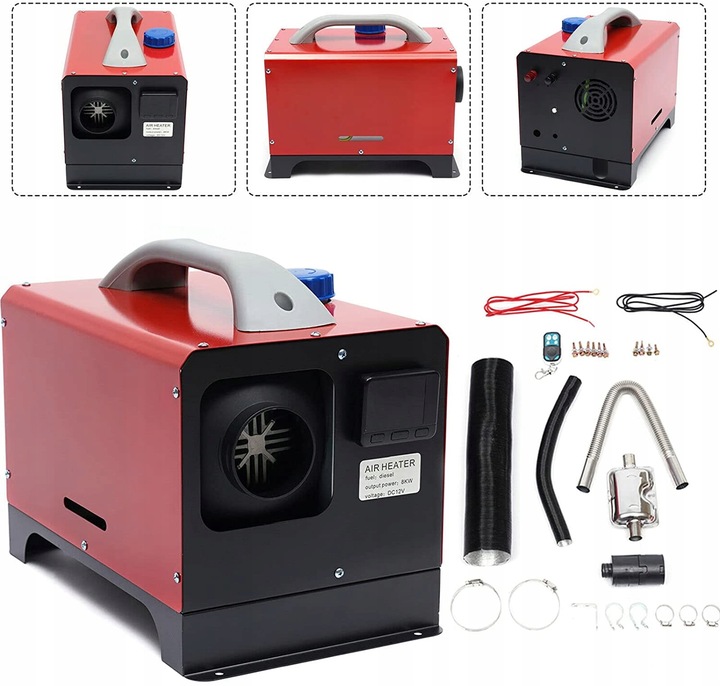 OGRZEWANIE POSTOJOWE 12V 8KW DIESEL Uniwersalna Z TŁUMIKIEM