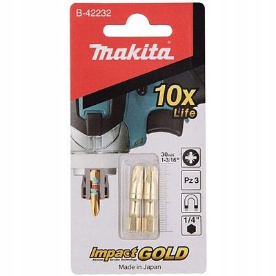 

Makita bity udarowe PZ3 2szt Gold Impact 30mm 25mm