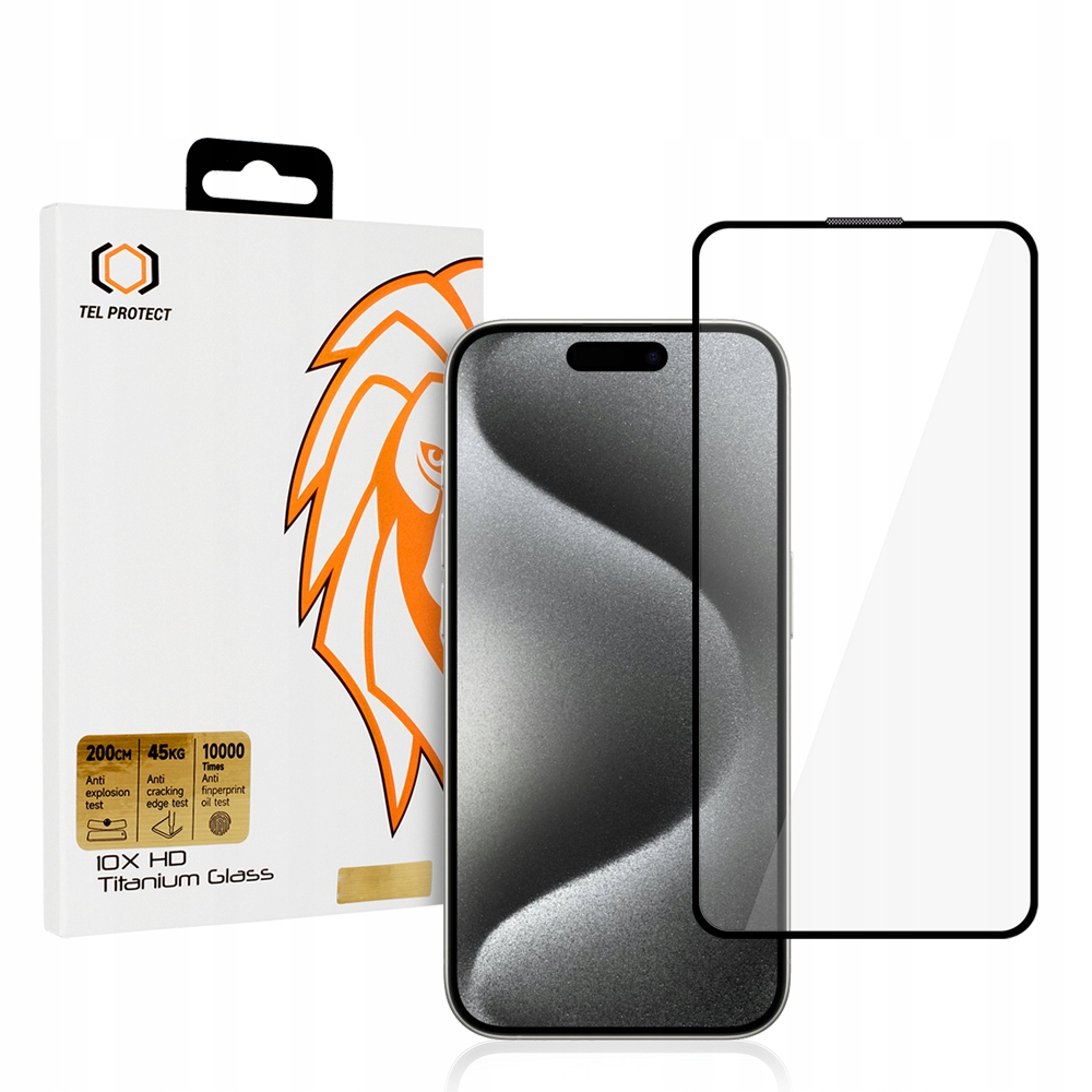Szkło hartowane do iPhone 15 Pro Tel Protect 10X Hd Titanium