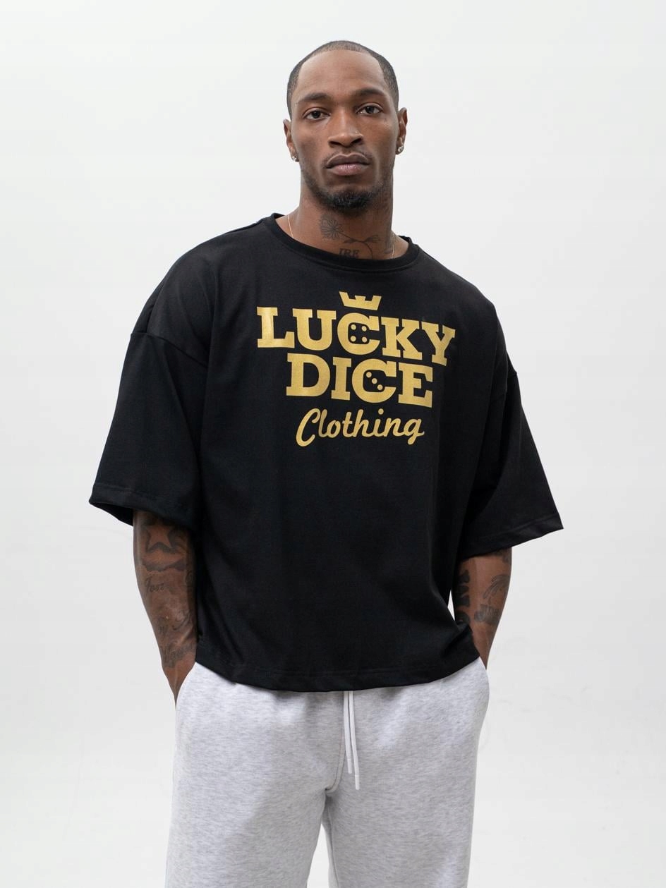 Pánské tričko Premium Boxy Černá Lucky Dice LD Clothing Bavlněné L