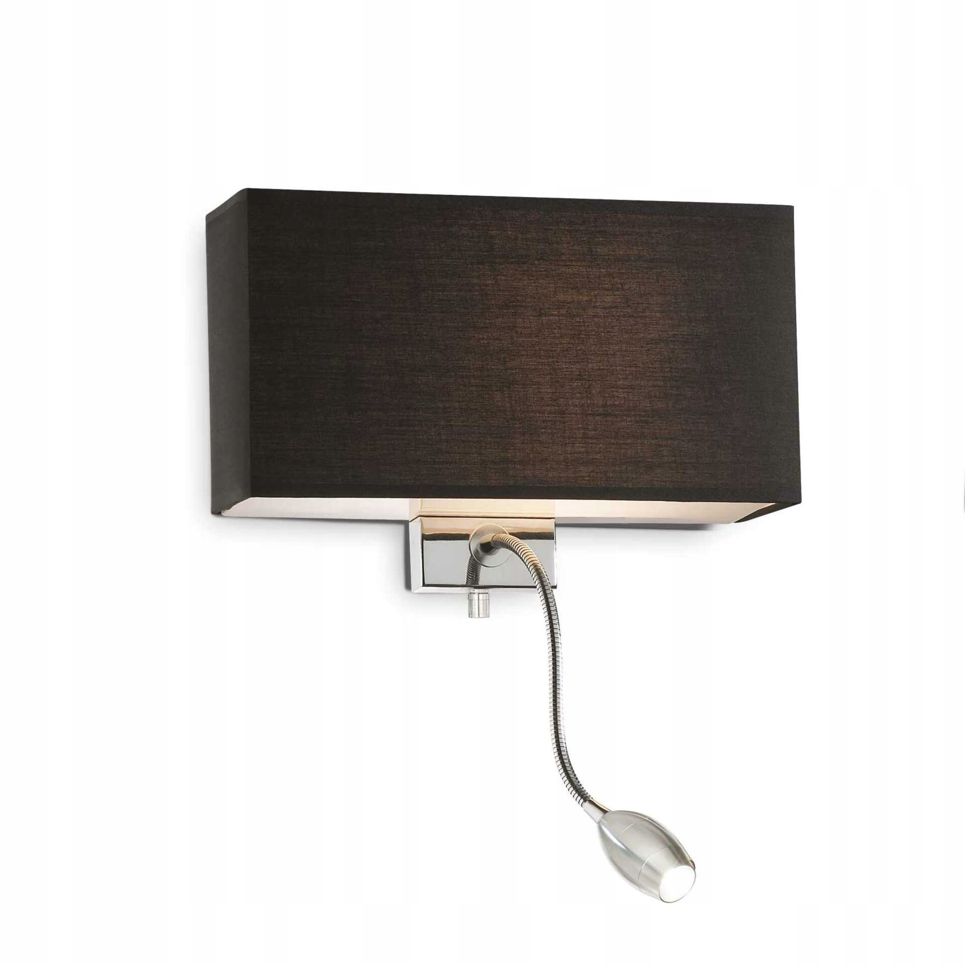Nástenné svietidlo Ideal Lux Hotel AP2 Nero čierne E27 Led čítacia lampa