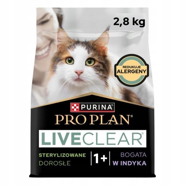 Karma Dla Kota Purina Pro Plan LiveClear Po Sterylizacji Indyk 2,8kg