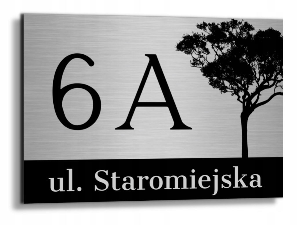 DUŻA TABLICZKA ADRESOWA NUMER DOMU Z WZORKIEM 40X30 ADRES NR ULICY DRUK UV