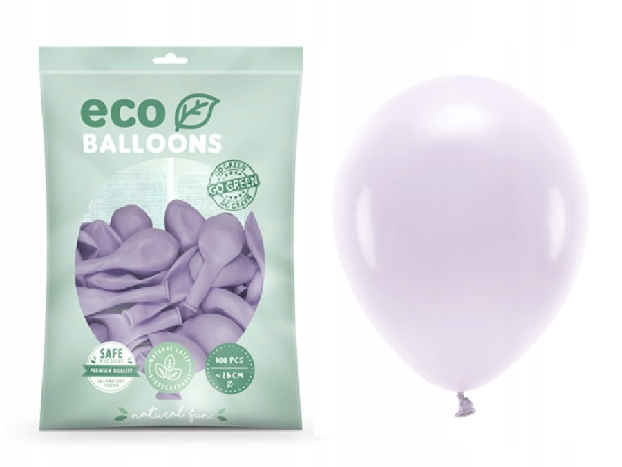 

Balony Eco 26cm jasnoliliowym 10 szt Ekologiczne