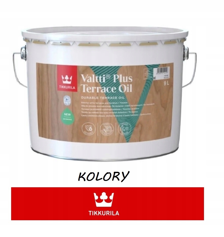 Olej na terasy Tikkurila Valtti Plus Terrace Oil Clean 9L – Různé odstíny