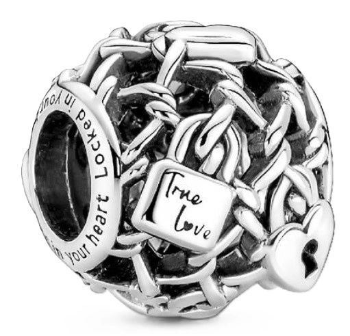 Charms Pandora Ażurowe Łańcuszki Z Kłódkami 790071C00 Srebrny