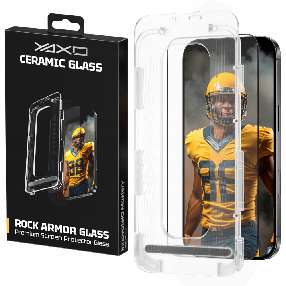 Yaxo Rock Armor Glass Szkło ochronne do iPhone 17 Apple aplikator