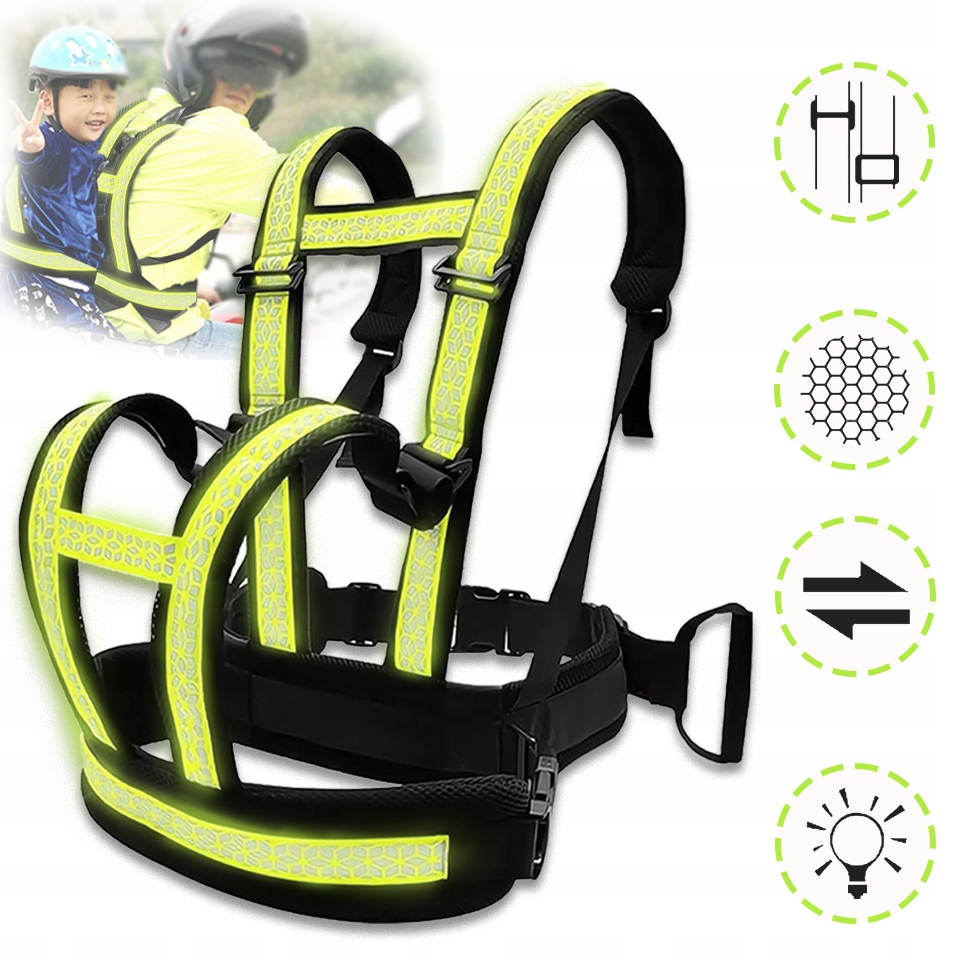 PAS BEZPIECZEŃSTWA SZELKI DZIECKA MOTOR MOTOCYKL