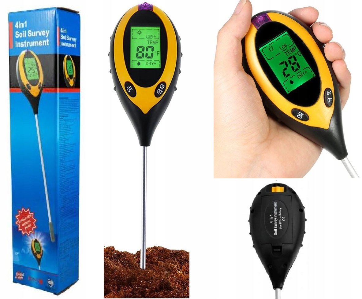 

Kwasomierz Glebowy 4w1 Tester Miernik Ph Ziemii