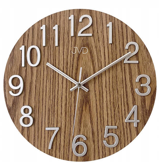 Hnědé Elegantní Nástěnné Hodiny Jvd HT98.9 30 cm 3D