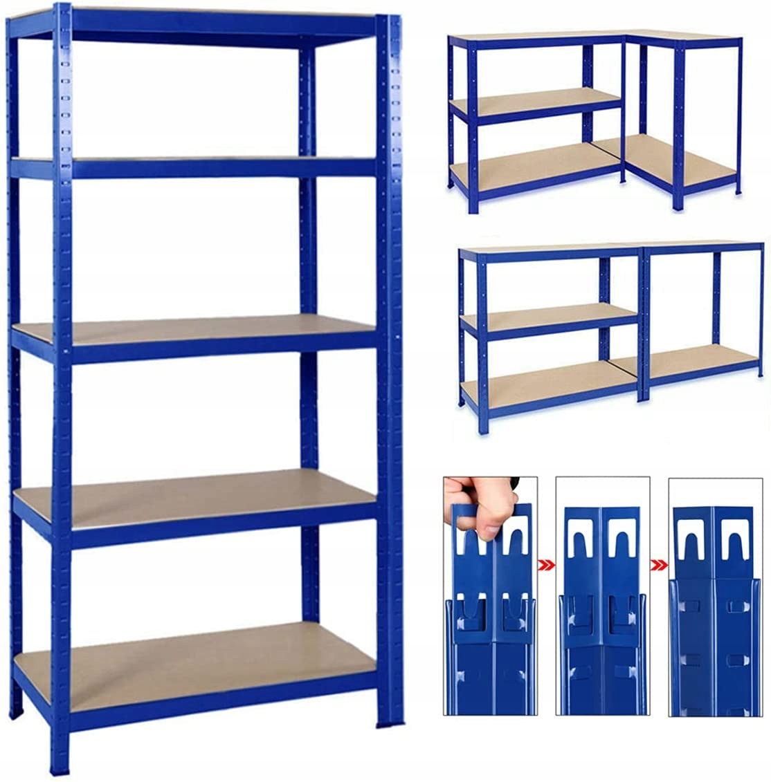 

3w1 Regał magazynowy metalowy 180x90x40cm Dayplus
