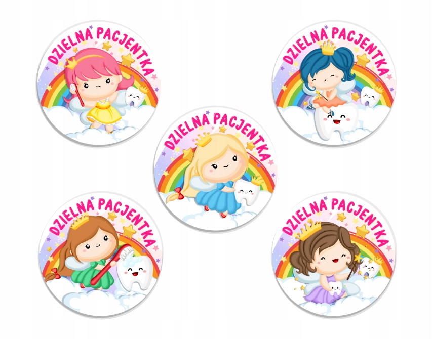 

Naklejki Dzielny Pacjent 200szt 6cm Foliowe na szt