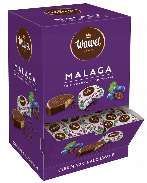 Czekoladki nadziewane Malaga Wawel Display 2,5kg