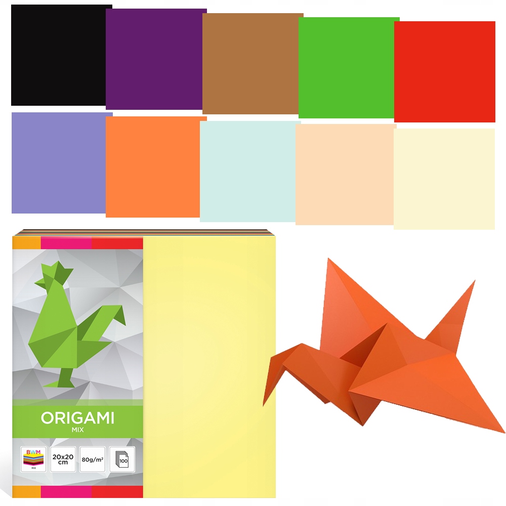 

Papier Do Origami 20x20cm 100 Kartek