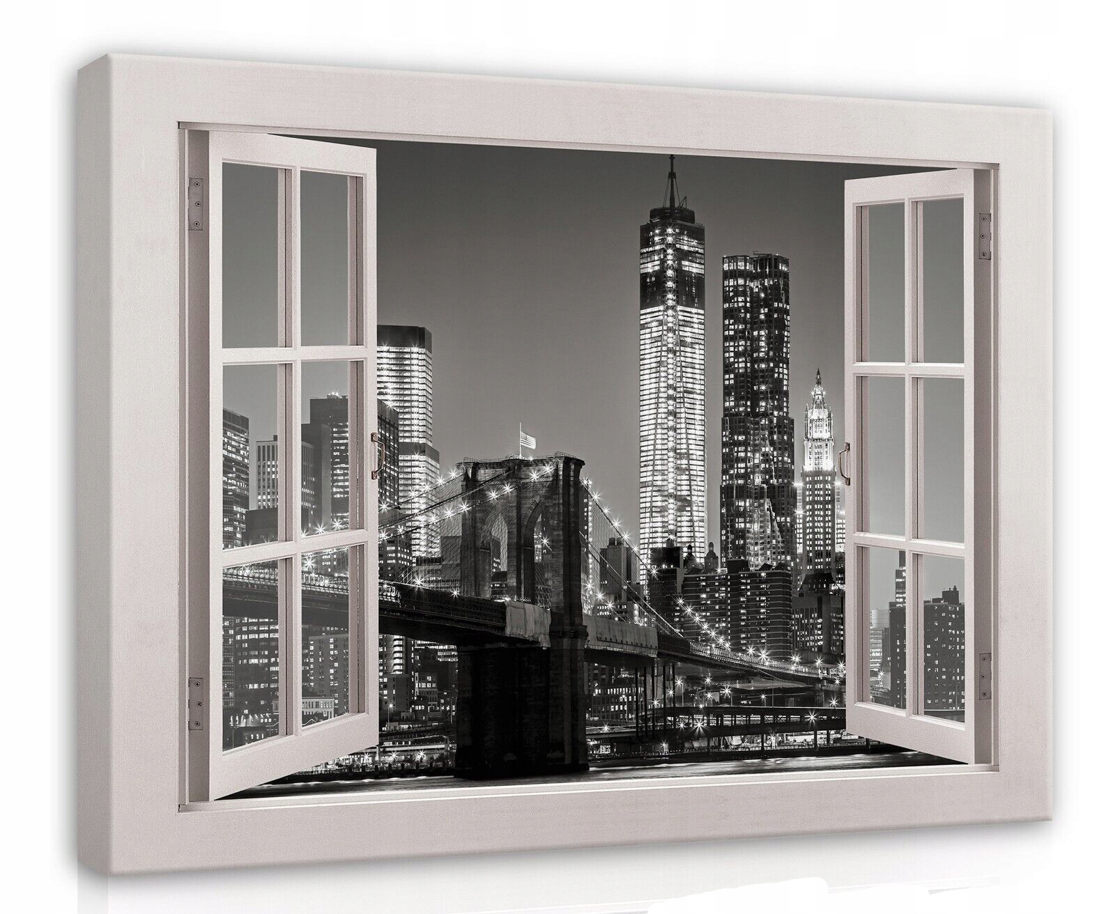 Obraz Na Plátně Canvas 120x80 Okno 3D New York
