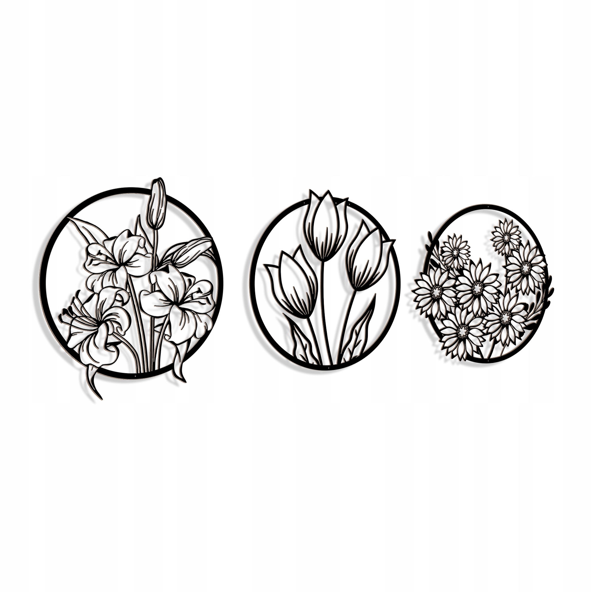 

Obraz ażurowy Dekoracja ścienna Panele Kwiaty 3D