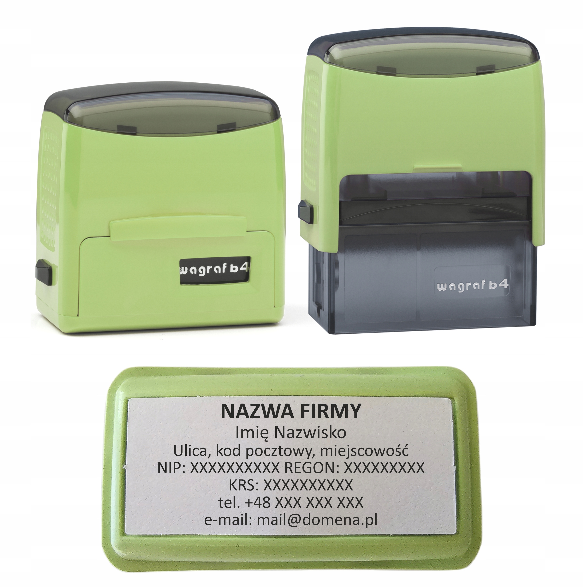 

Wagraf B4s Pieczątka do 8 linii Projekt i Gumka