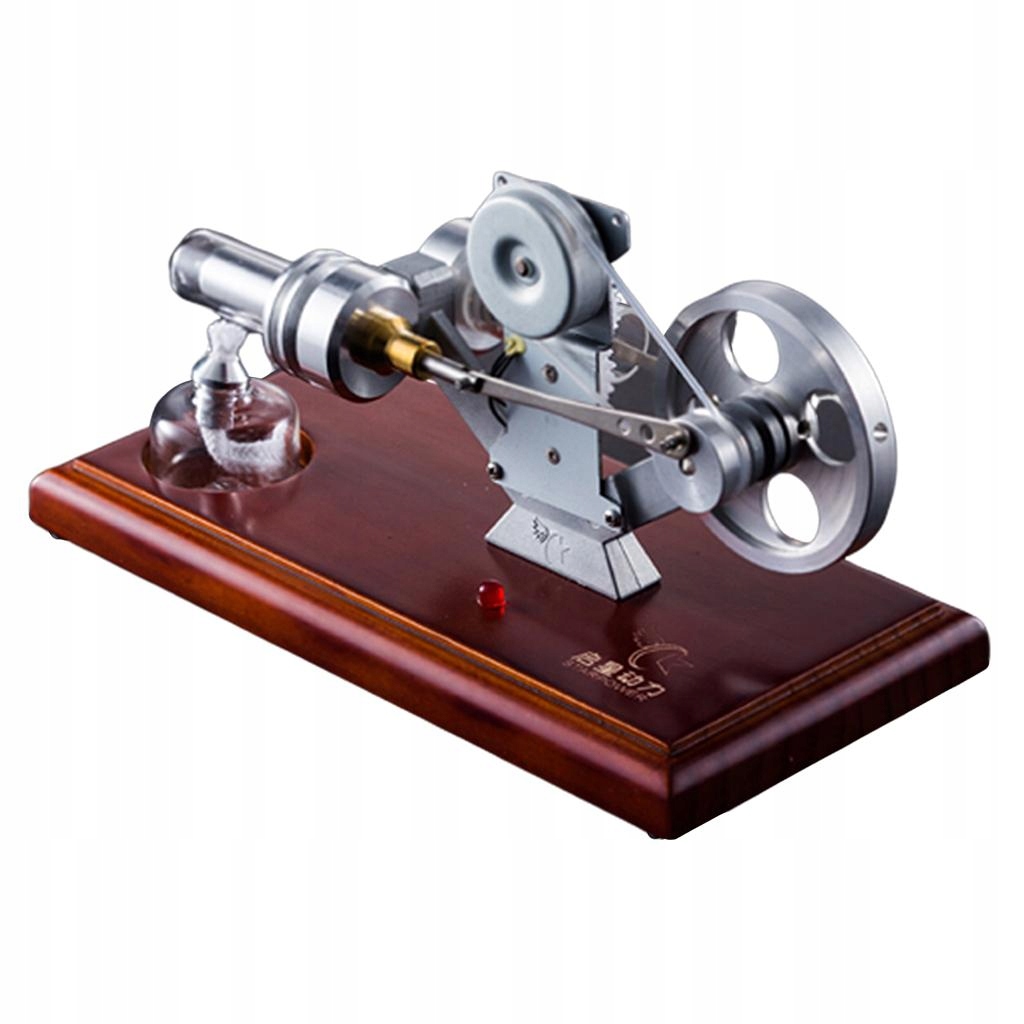 Stainless Steel Stirling Engine Motor Model Electric Generator with LED Marka Baoblaze
