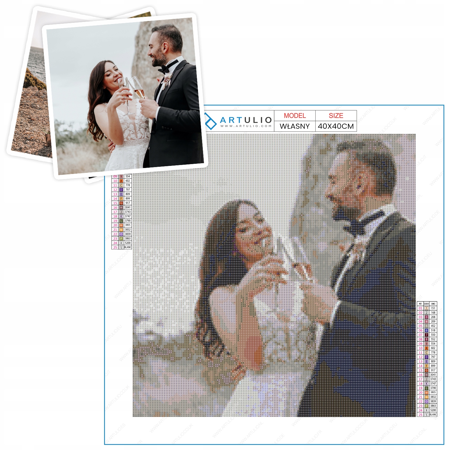Diamond Painting Mozaika 40x40 Z Fotografie dárek