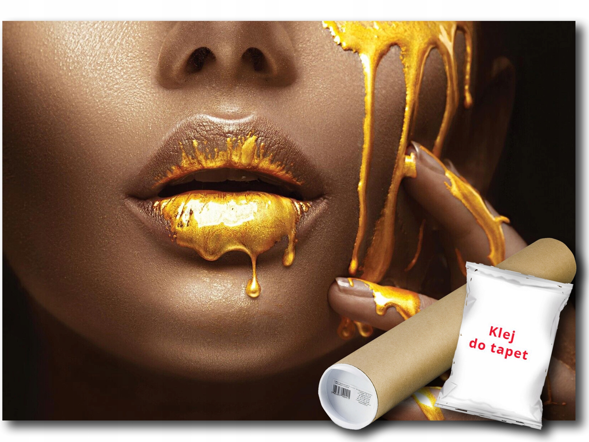 Fototapeta Vinylová Tvár Žena Zlato 416x254