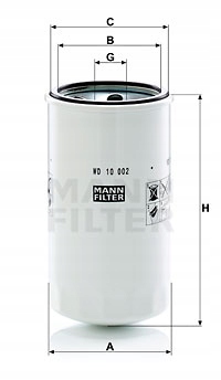 MANN-FILTER WD 10 002 фильтр, гидравлика управления