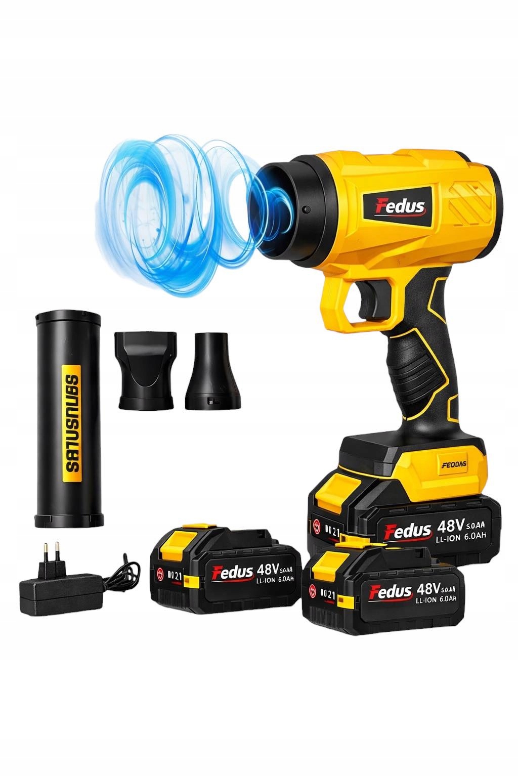 Foukač Fedus 48V – sada Premium se 2 akumulátory, kufr