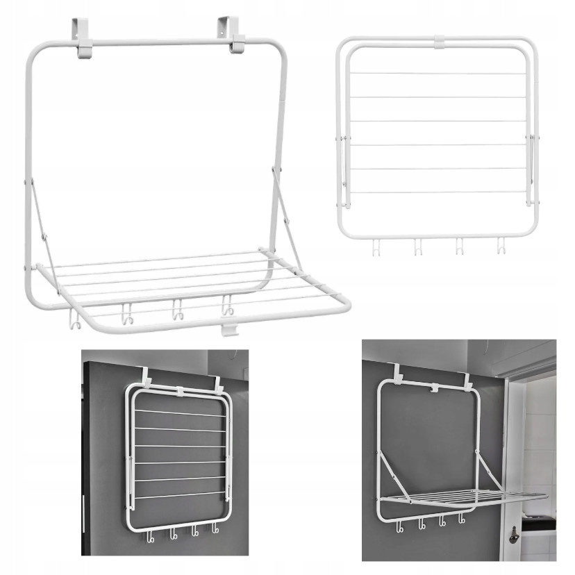 Levně Sušák na dveře, skládací, ideální do malého bytu