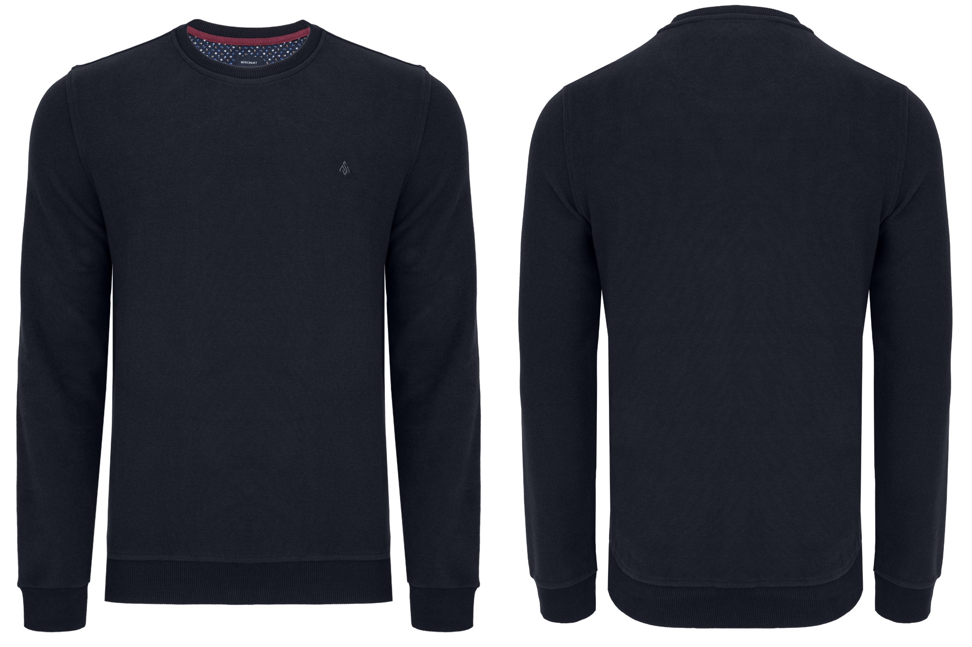 Pánský Svetr Mikina Tmavě Modrá Velurová Basic Klasická Casual: 3XL