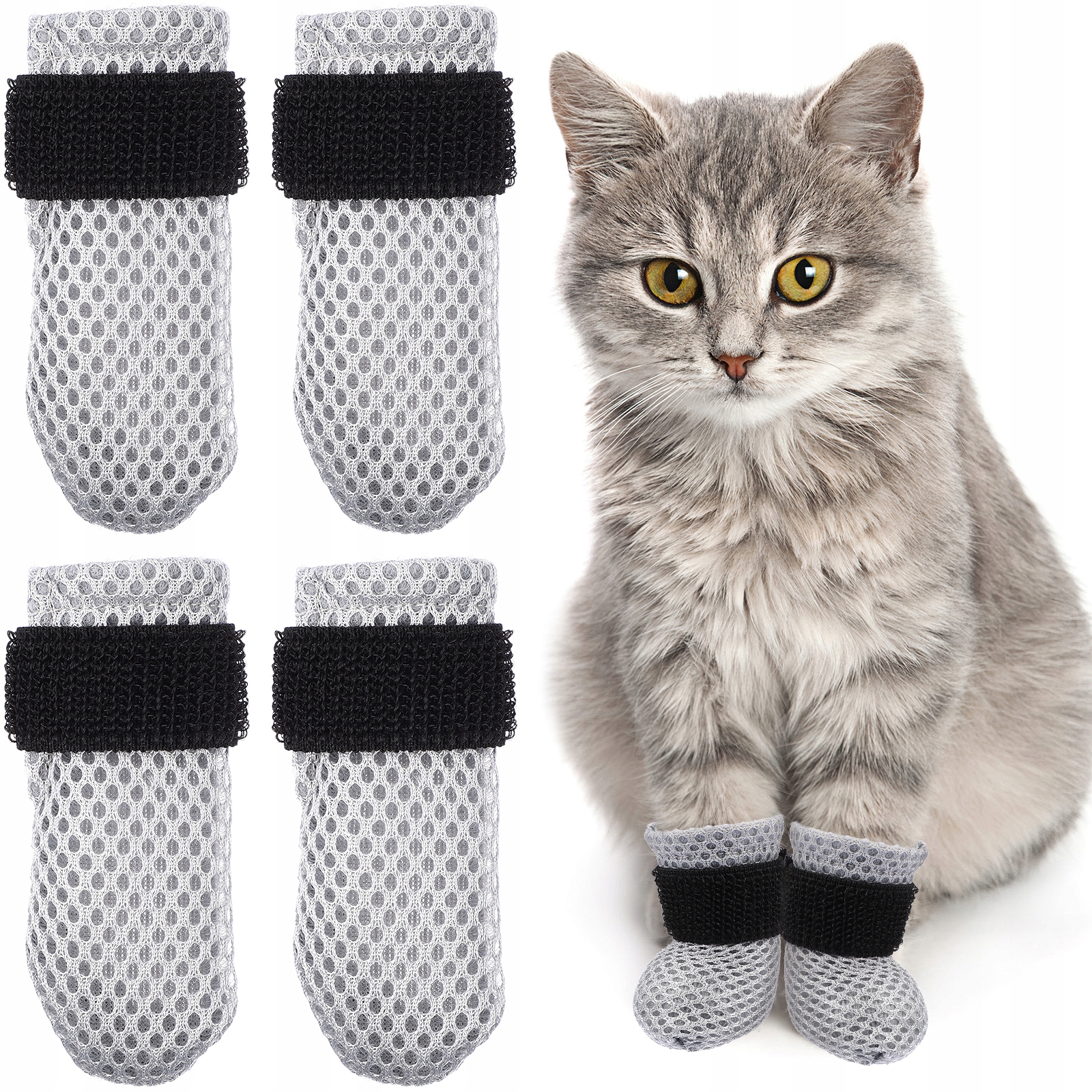 

Buty dla kota Czapki z pazurami Koty Skarpetki 4 szt