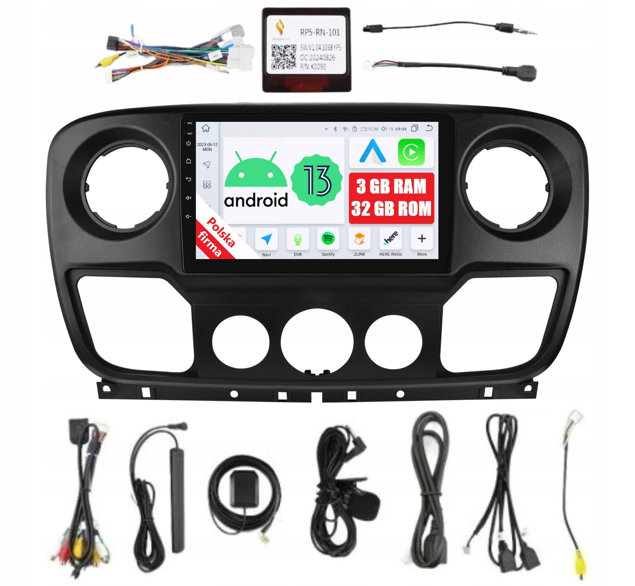 Rádio 2DIN Android pre Renault Master 4 IV, Nissan NV400 3/32 Gb Dsp CarPlay Lte