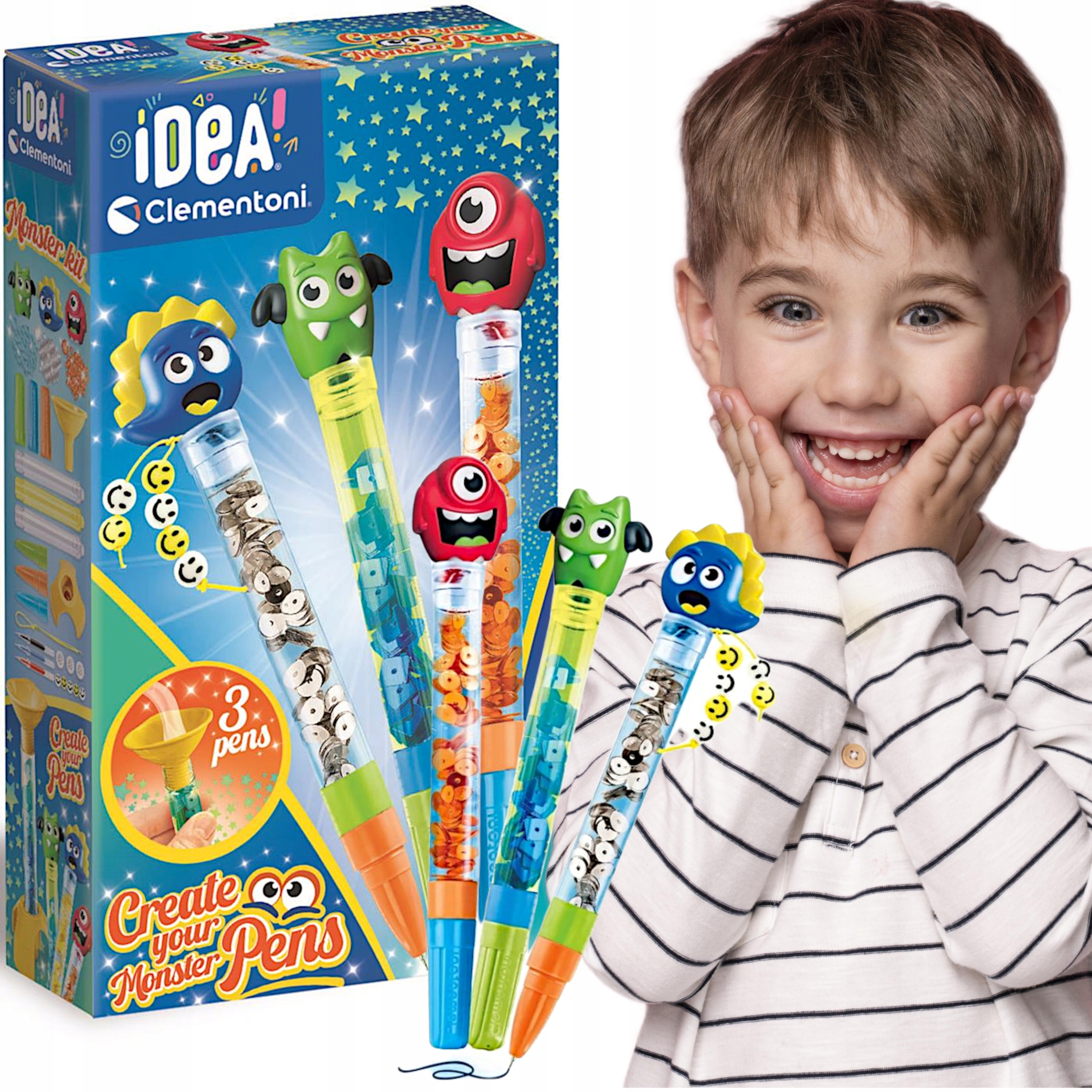 ZESTAW KREATYWNY MINI FABRYKA MONSTER DŁUGOPISÓW POTWORKI STWORKI CLEMENTON