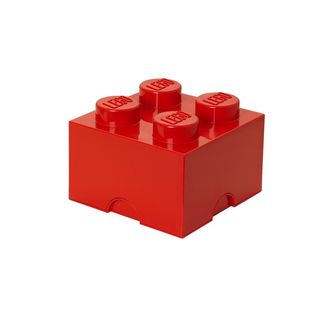 Lego(r) kontejner kostka čtyř červená Nhg